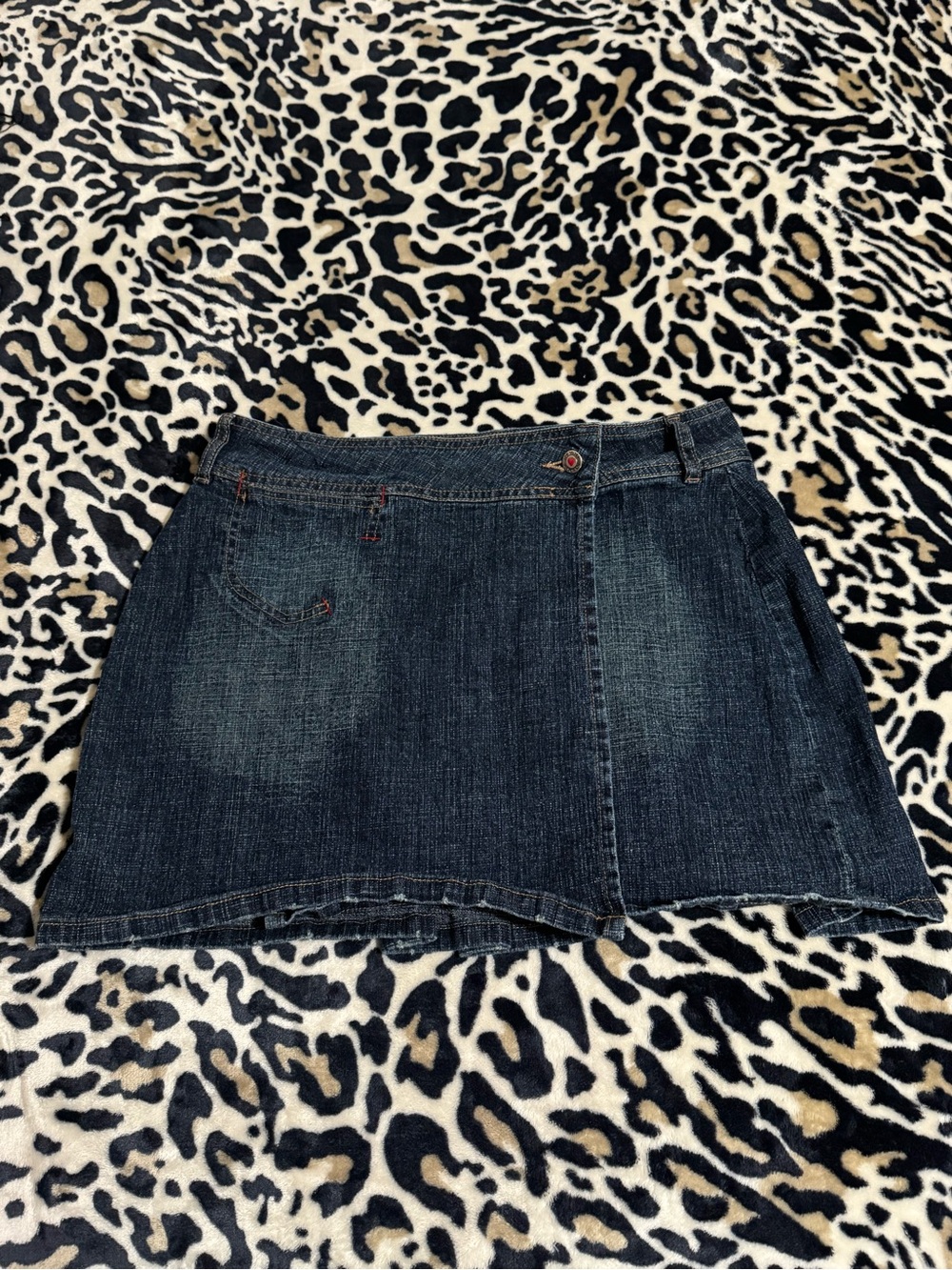 Joe Boxer Dark Blue Denim Mini Skirt with Front Pocket